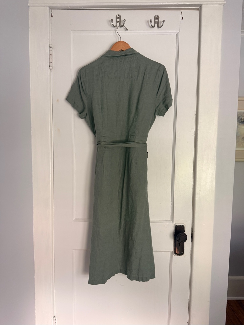 Quince 100% European Linen Button-Front Midi Dress - Picture 2 of 11